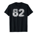 Number 82 Baseball Football Soccer T-Shirt - Custom Art Print for Adults