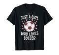 Just Who Loves Soccer Soccer Game T-Shirt - Casual Everyday Wear Men Women