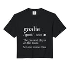 Goalie Definition Hockey Soccer Hoodie - Unique Graphic for Adults