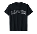 Captain Funny Athletic Lettering T-Shirt - Unique Graphic for Adults