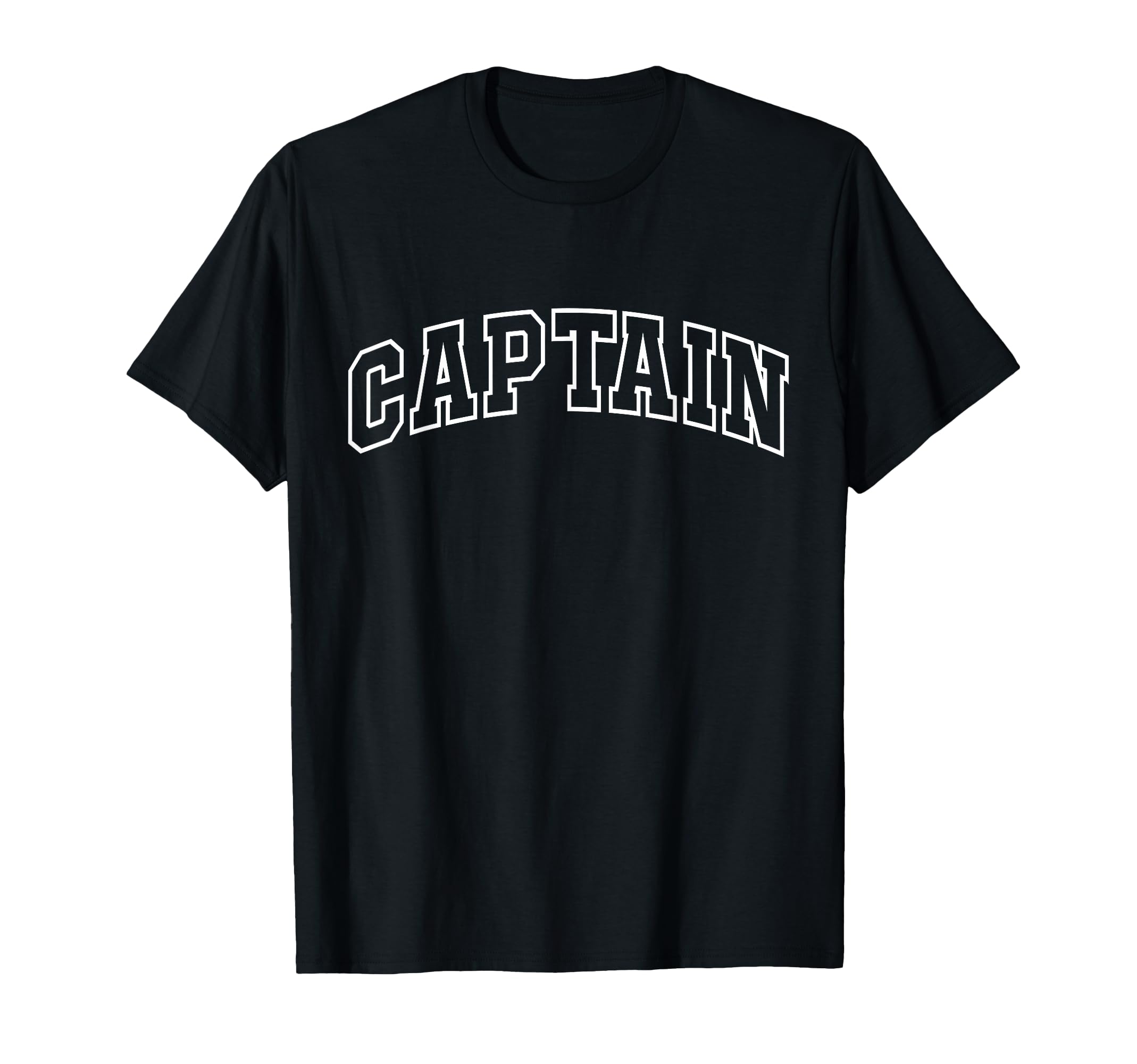 Captain Funny Athletic Lettering T-Shirt - Unique Graphic for Adults