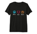 Peace Love Soccer Footballer Football T-Shirt - Custom Art Print Men Women