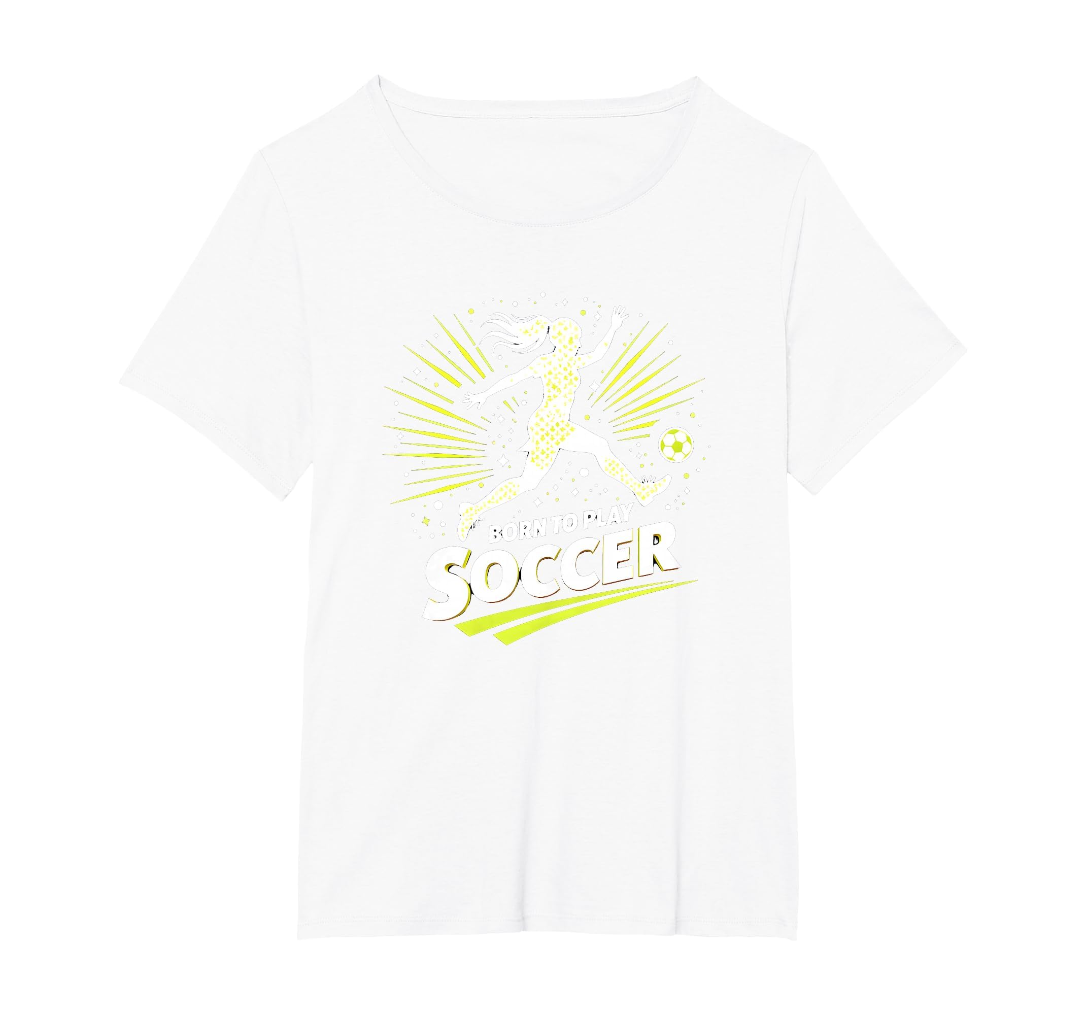 Born To Play Soccer Womens T-Shirt - Custom Art Print Men Women