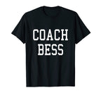 Coach Bess Custom Football Soccer T-Shirt - Minimalist Print for Adults