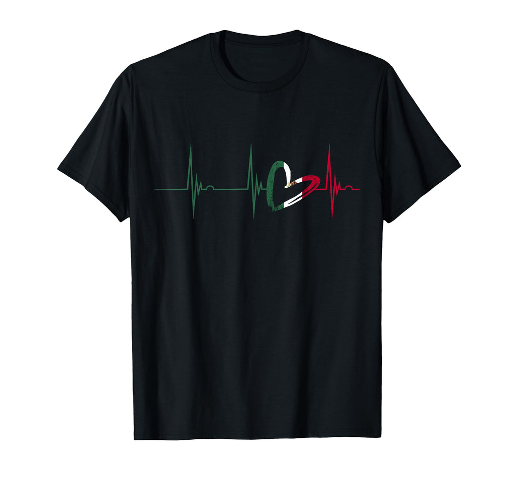 Mexico Heart Mexico Flag Heartbeat T-Shirt - Streetwear Style Men Women
