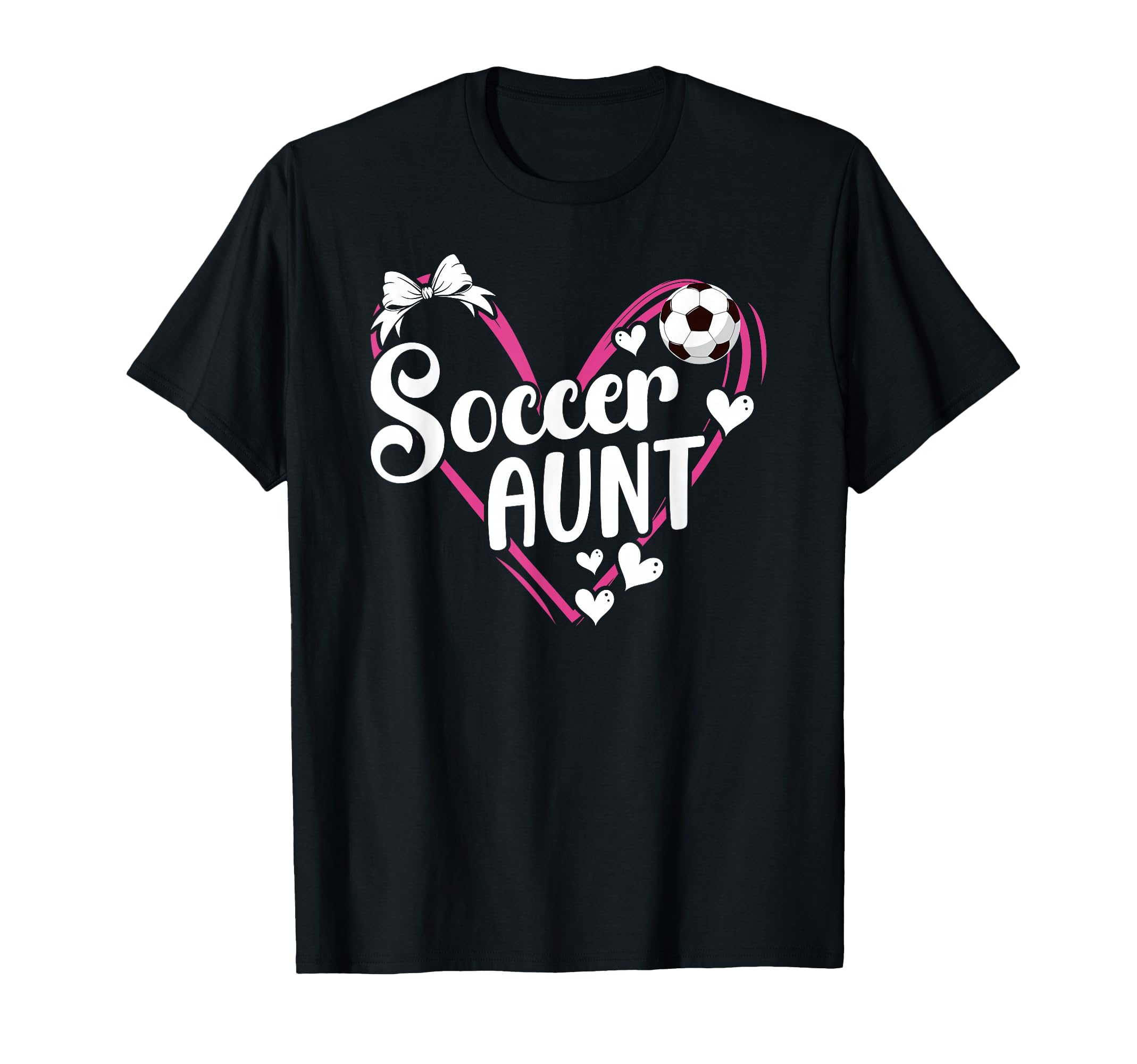 Soccer Aunt Heart Aunt Soccer Player T-Shirt - Trendy Graphic Men Women