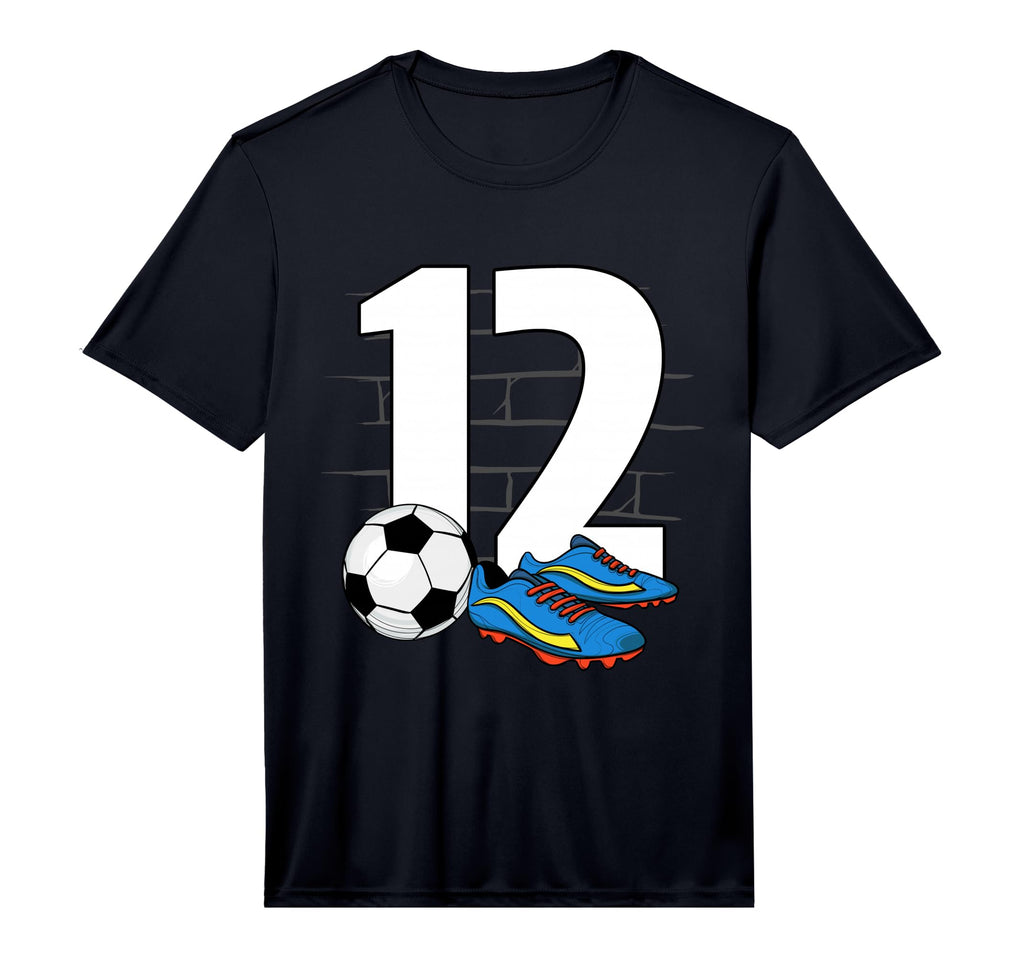 12Th Birthday Soccer Player Football 12 T-Shirt - Graphic Print for Adults
