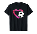 I Love Soccer Heart Ball Teens T-Shirt - Unique Graphic for Adults