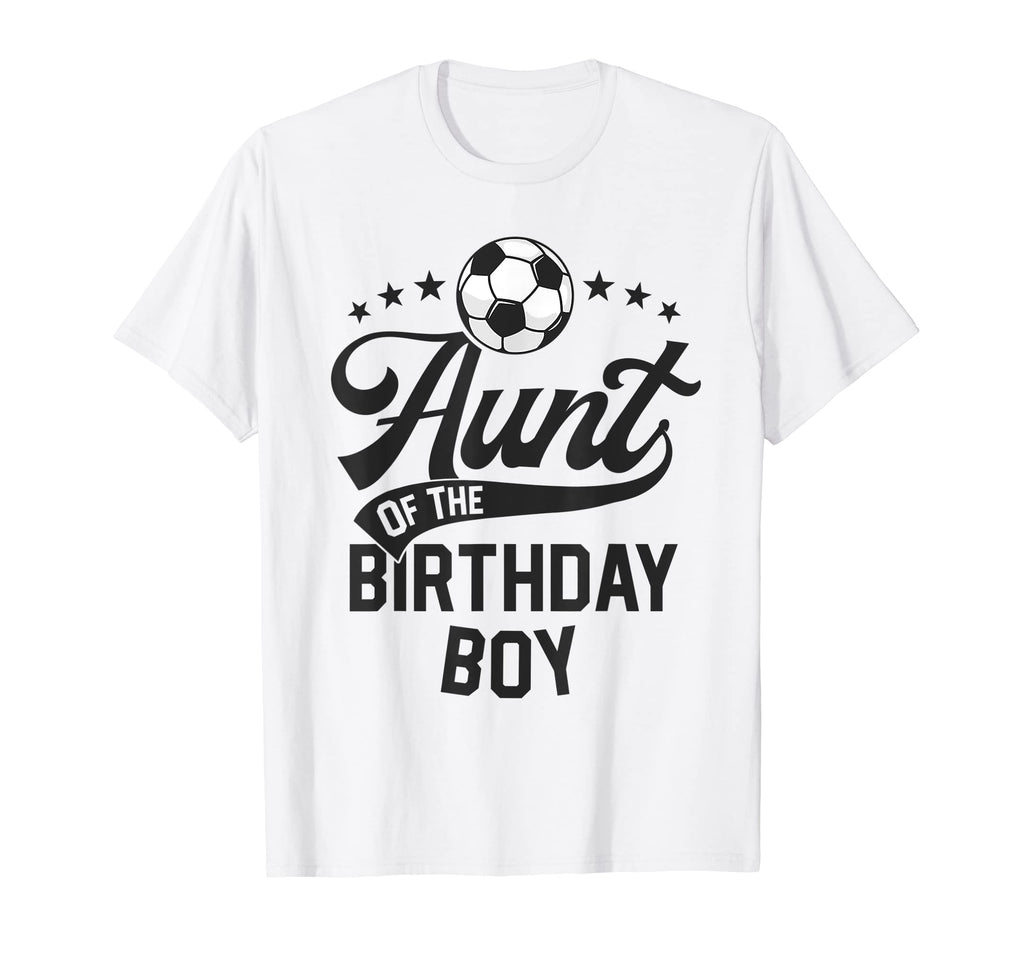 Aunt Birthday Soccer Themed T-Shirt - Casual Everyday Wear for Adults
