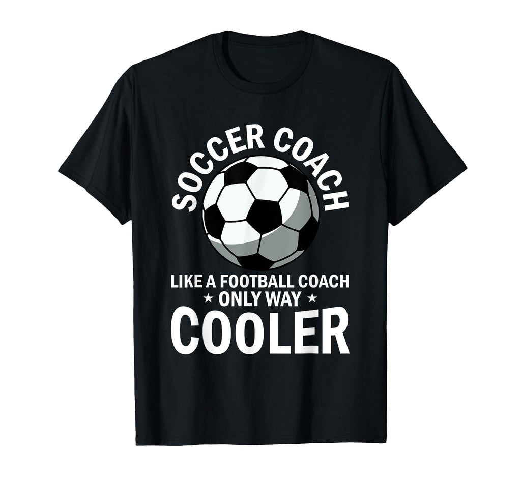 Coaching Soccer Dad Coach Soccer T-Shirt - Minimalist Print for Adults