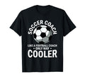 Coaching Soccer Dad Coach Soccer T-Shirt - Minimalist Print for Adults