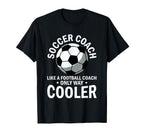 Coaching Soccer Dad Coach Soccer T-Shirt - Minimalist Print for Adults