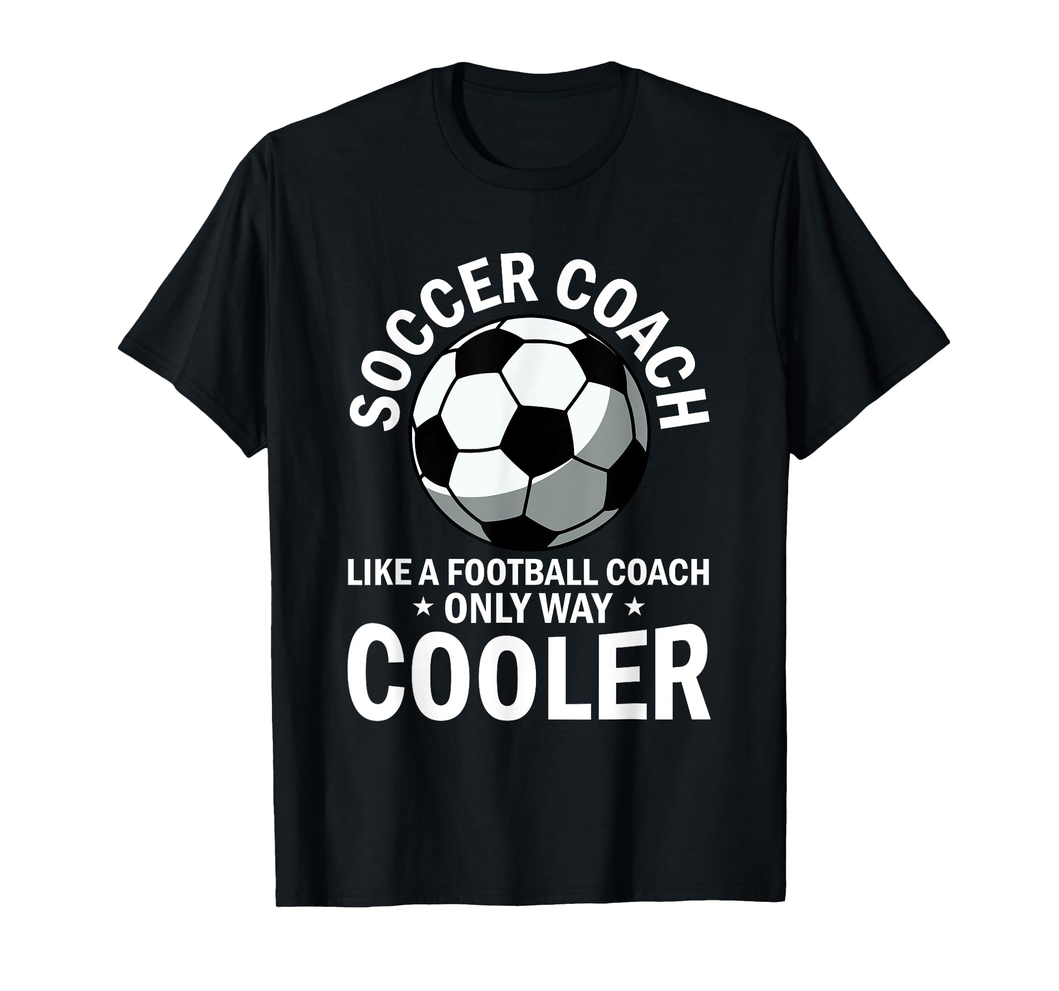 Coaching Soccer Dad Coach Soccer T-Shirt - Minimalist Print for Adults