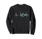 Heartbeat Ekg Pulse Argentinian Sweatshirt - Custom Art Print Men Women