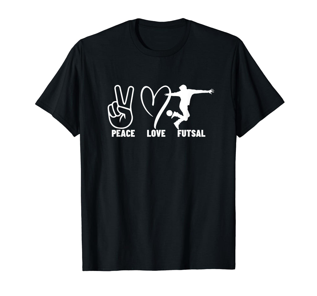 Peace Love Futsal Funny Futsal T-Shirt - Graphic Print for Adults