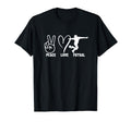 Peace Love Futsal Funny Futsal T-Shirt - Graphic Print for Adults