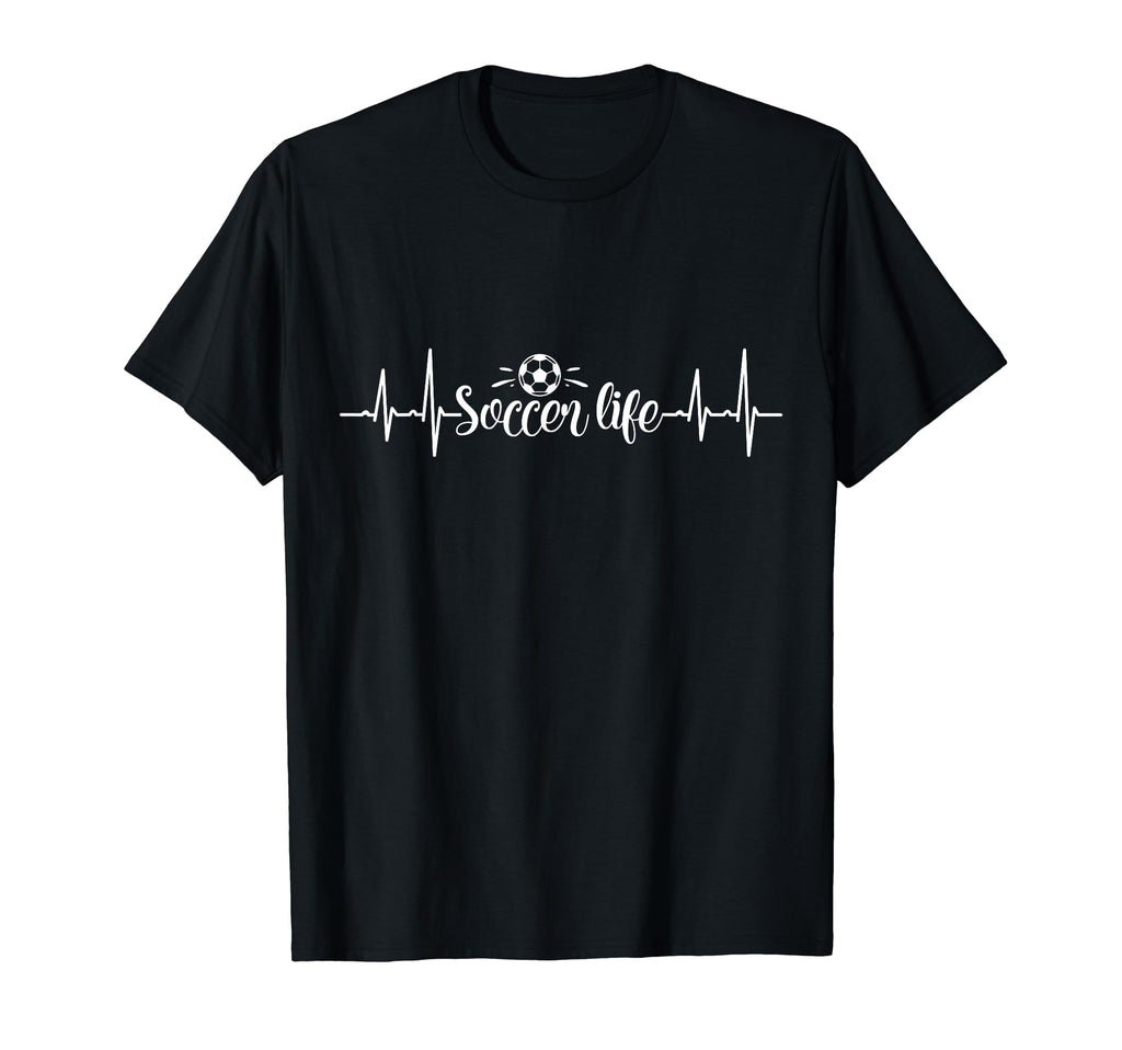 Soccer Hearbeat Soccer Life T-Shirt - Casual Everyday Wear Men Women