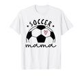 Soccer Mama Heart Ball Game Day Supporter T-Shirt - Graphic Print Unisex