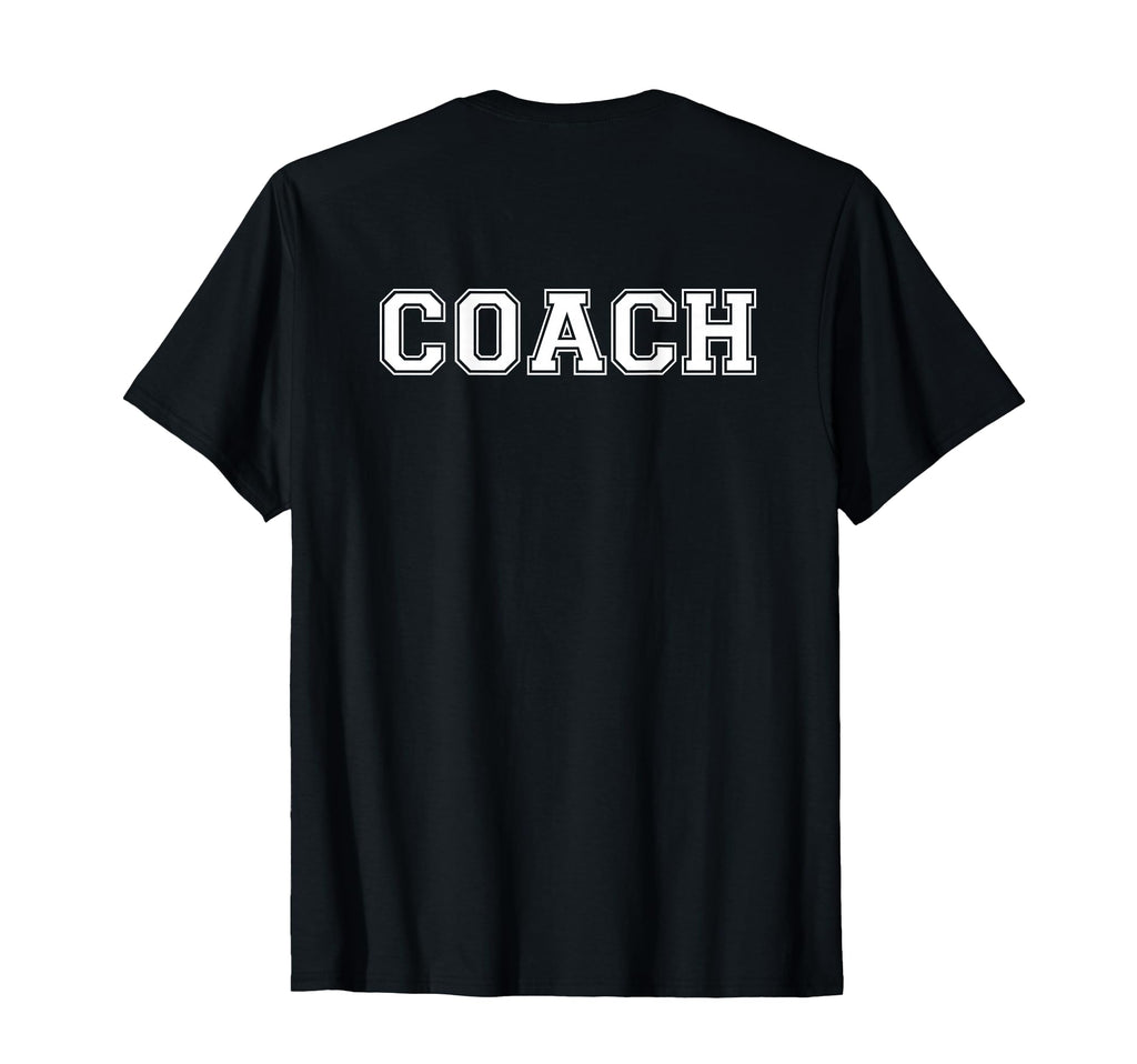 Coach Varsity Lettering Printed Back T-Shirt - Fun Novelty Design Unisex