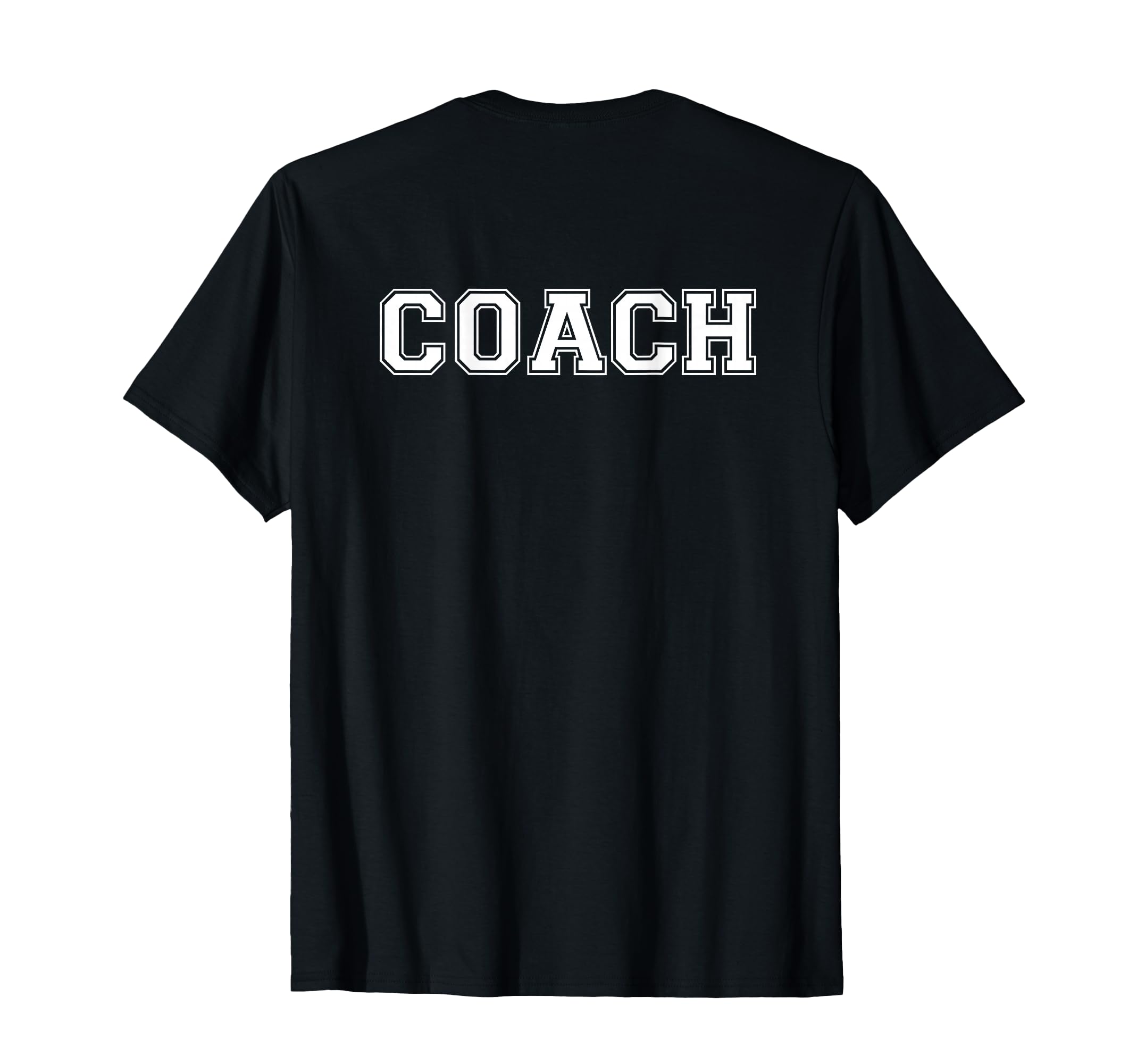 Coach Varsity Lettering Printed Back T-Shirt - Fun Novelty Design Unisex