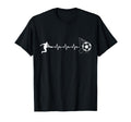Funny Soccer Player Heart Pulse T-Shirt - Streetwear Style for Adults
