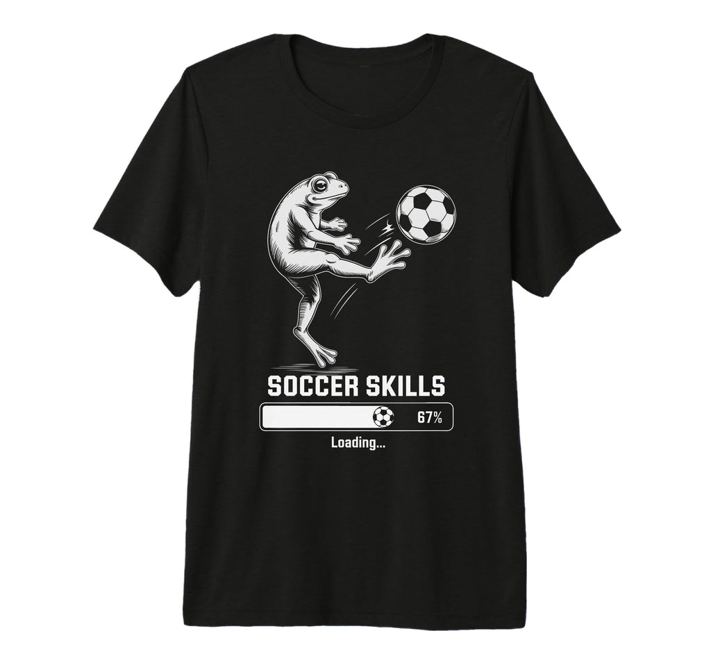 Frog Soccer Skills Loading Team Win T-Shirt - Unique Graphic for Adults