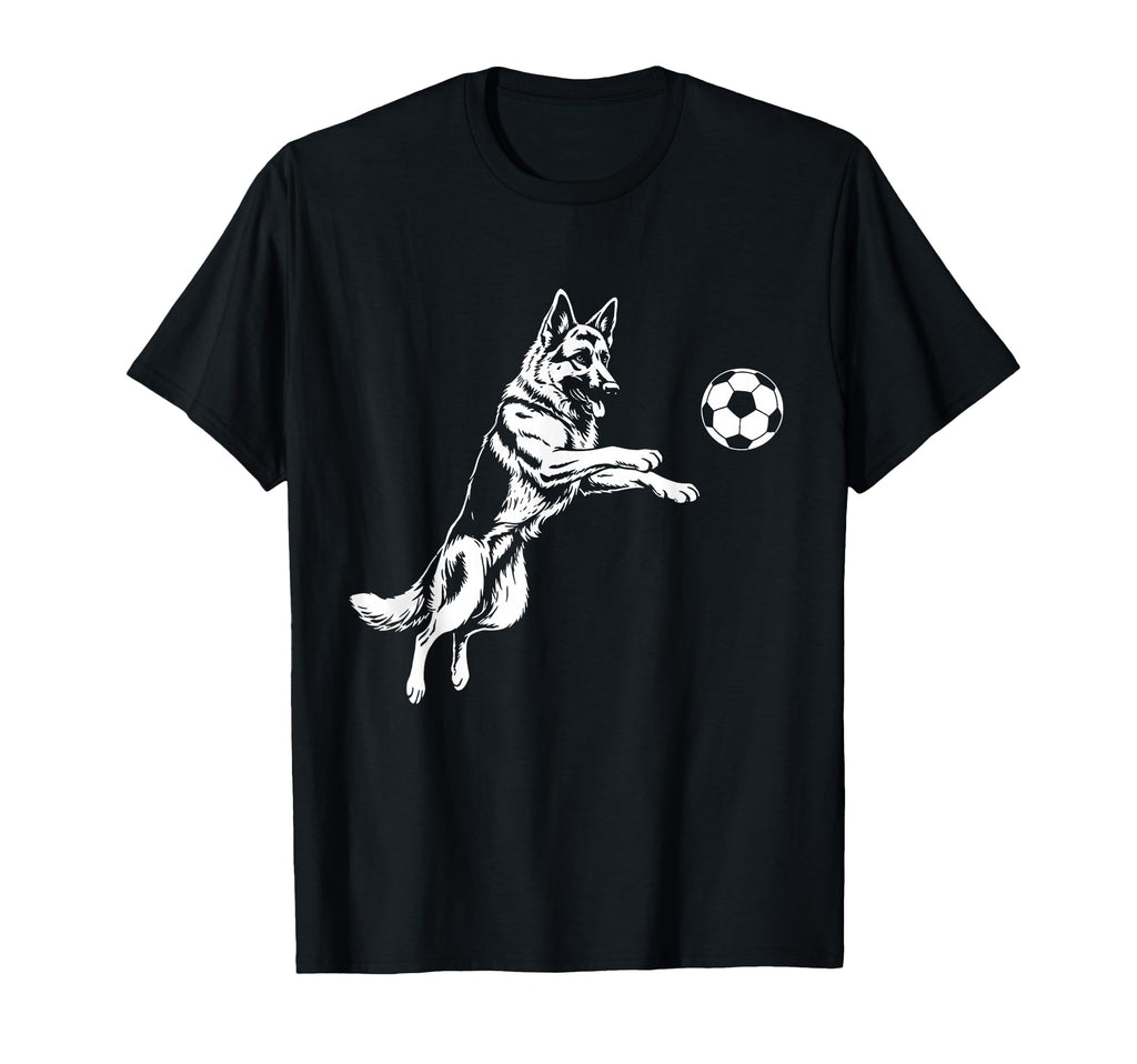 German Shepherd Soccer Player Dog T-Shirt - Aesthetic Graphic for Adults