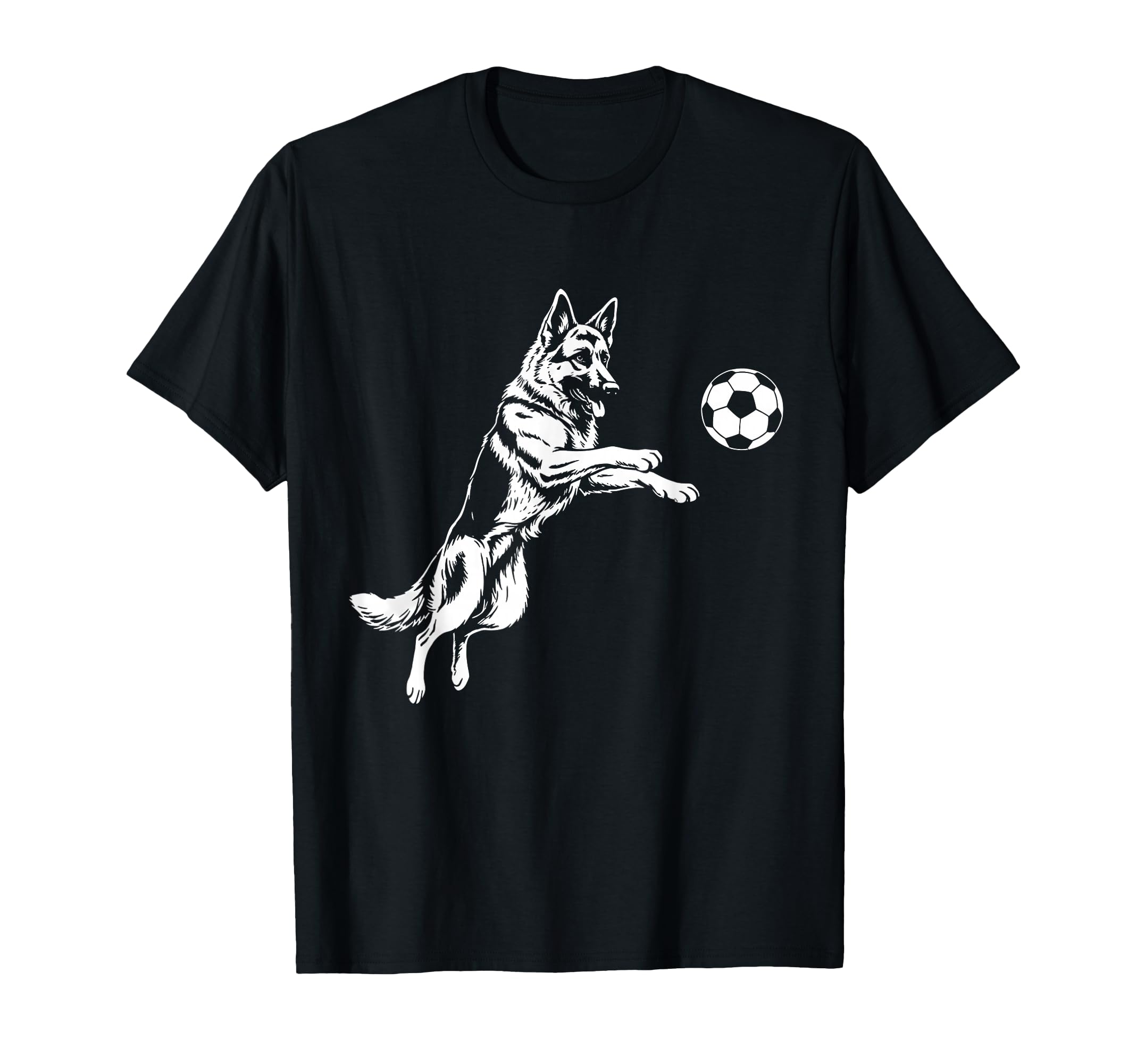 German Shepherd Soccer Player Dog T-Shirt - Aesthetic Graphic for Adults