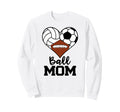 Ball Mom Funny Volleyball Sweatshirt - Casual Everyday Wear for Adults
