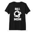 Ball Mom Funny Soccer Mom Gameday Tri Blend T-Shirt - Graphic Print Unisex