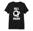 Ball Mom Funny Soccer Mom Gameday Tri Blend T-Shirt - Graphic Print Unisex