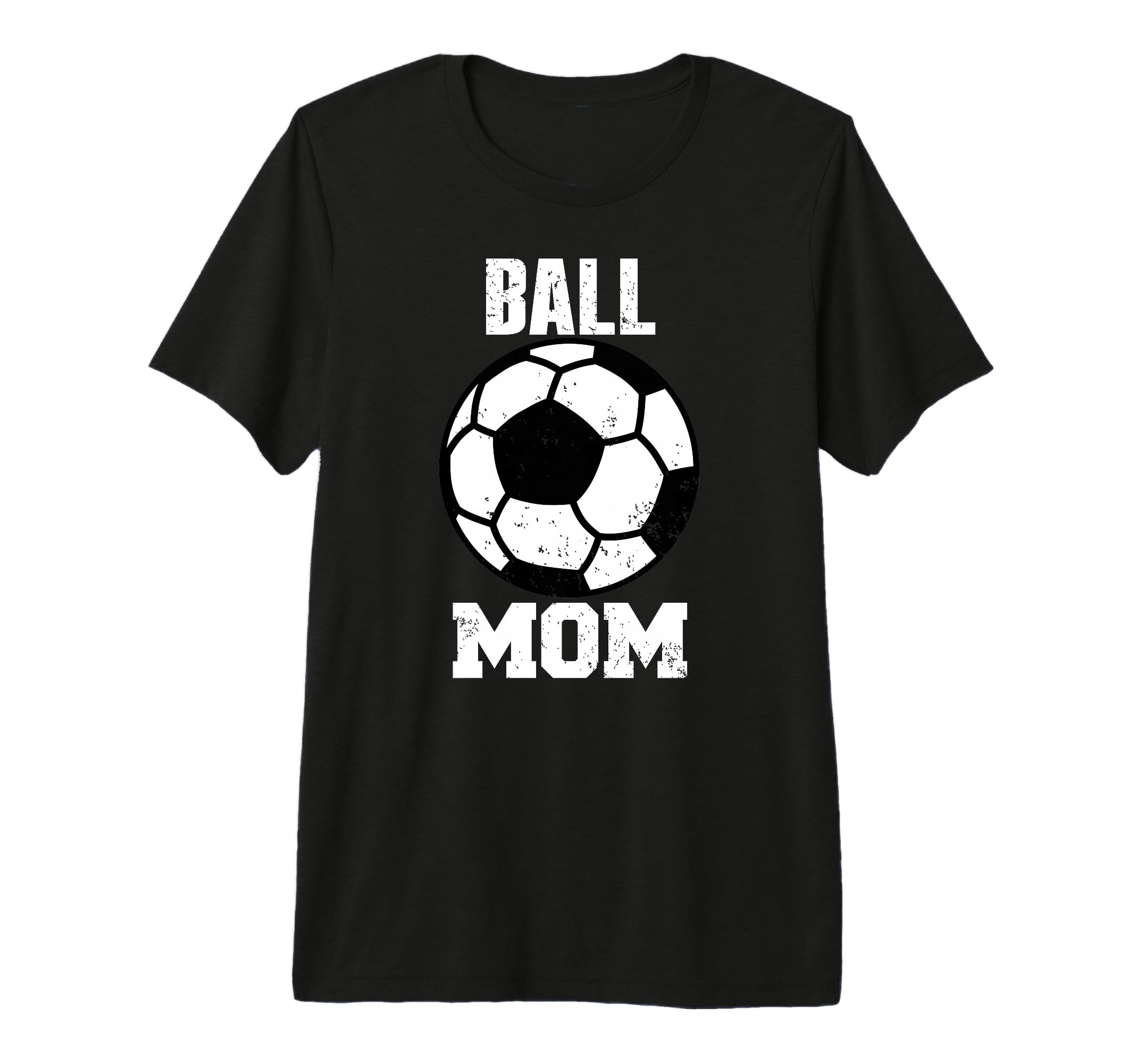 Ball Mom Funny Soccer Mom Gameday Tri Blend T-Shirt - Graphic Print Unisex