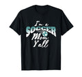 Mom Soccer Lover Soccer Mom Gift Teal T-Shirt - Minimalist Print Unisex