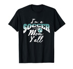 Mom Soccer Lover Soccer Mom Gift Teal T-Shirt - Minimalist Print Unisex