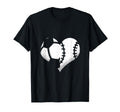 Soccer Baseball Ball Heart Love Sport T-Shirt - Novelty Apparel Men Women