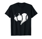 Soccer Baseball Ball Heart Love Sport T-Shirt - Novelty Apparel Men Women