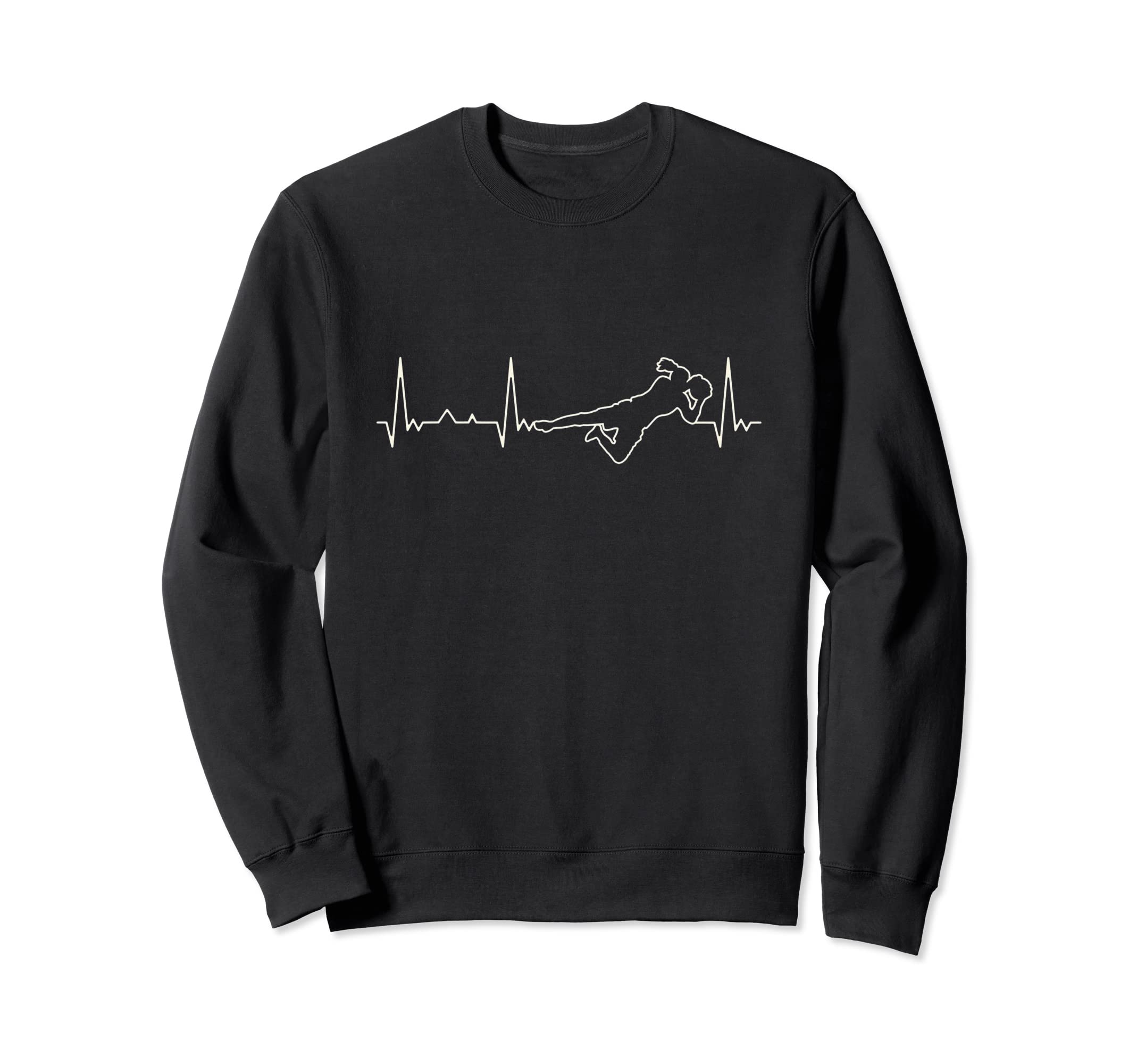 Funny Heartbeat Soccer Goalie Sweatshirt - Casual Everyday Wear Men Women