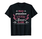 Proud Grandma Awesome Soccer Player T-Shirt - Graphic Print Unisex