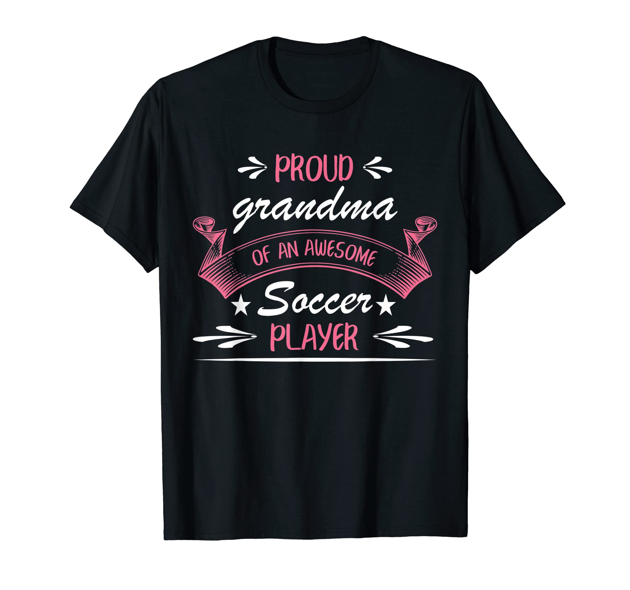 Proud Grandma Awesome Soccer Player T-Shirt - Graphic Print Unisex