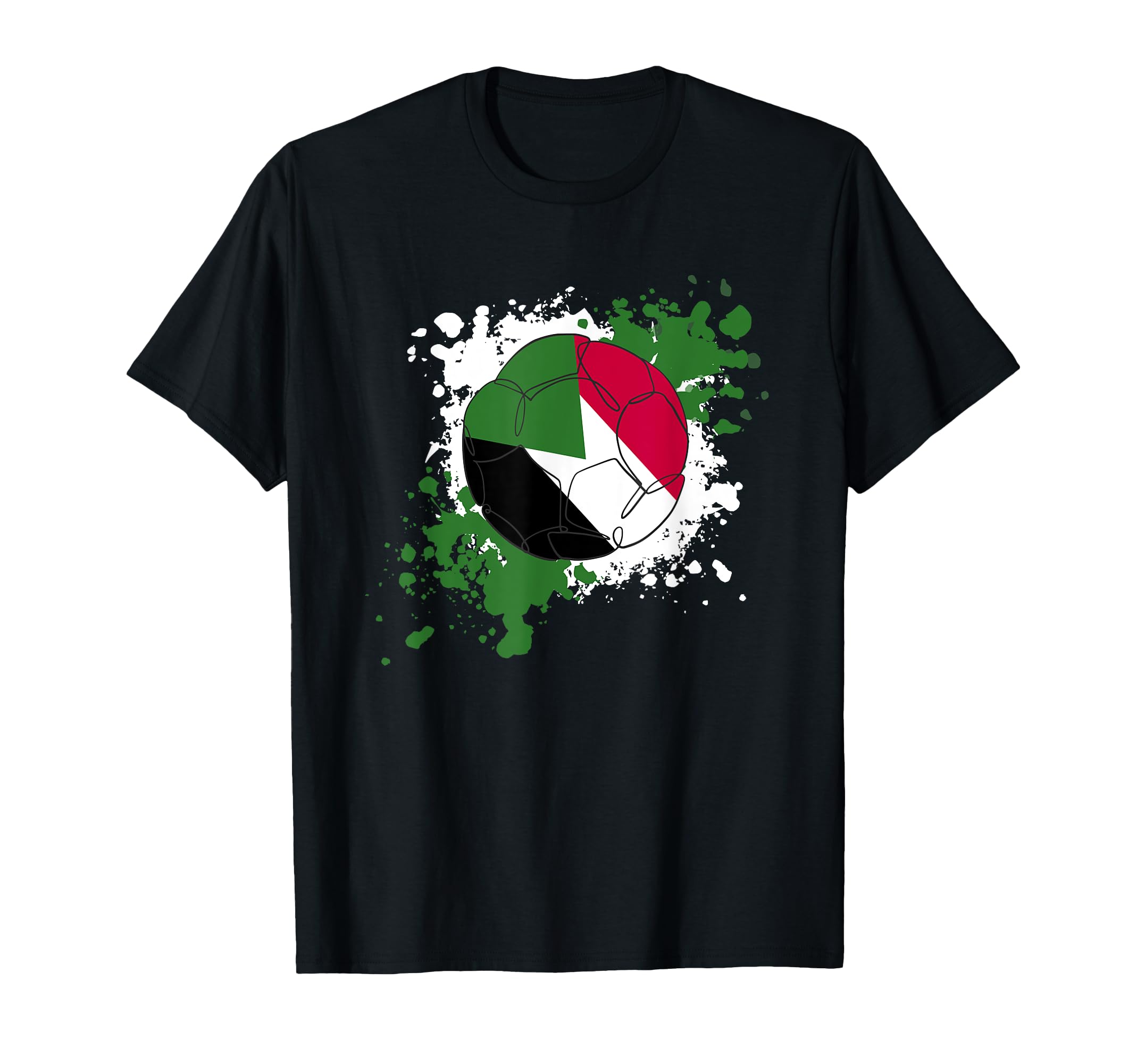 Soccer Ball Flag Sudan T-Shirt - Unique Graphic Men Women