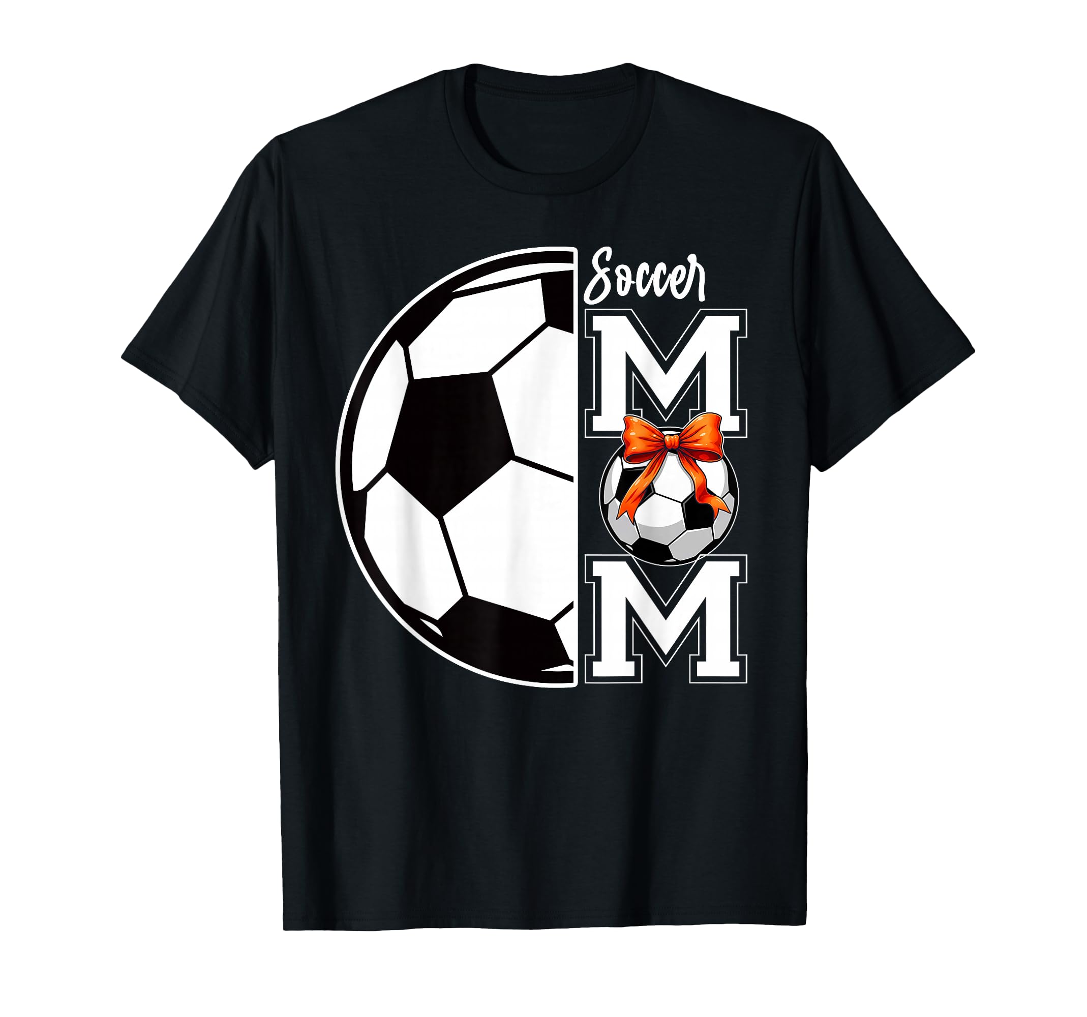 Soccer Mom Bow Mama Mommy T-Shirt - Casual Everyday Wear for Adults