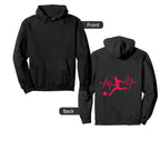 Soccer Player Heartbeat Matchday Hoodie - Streetwear Style for Adults