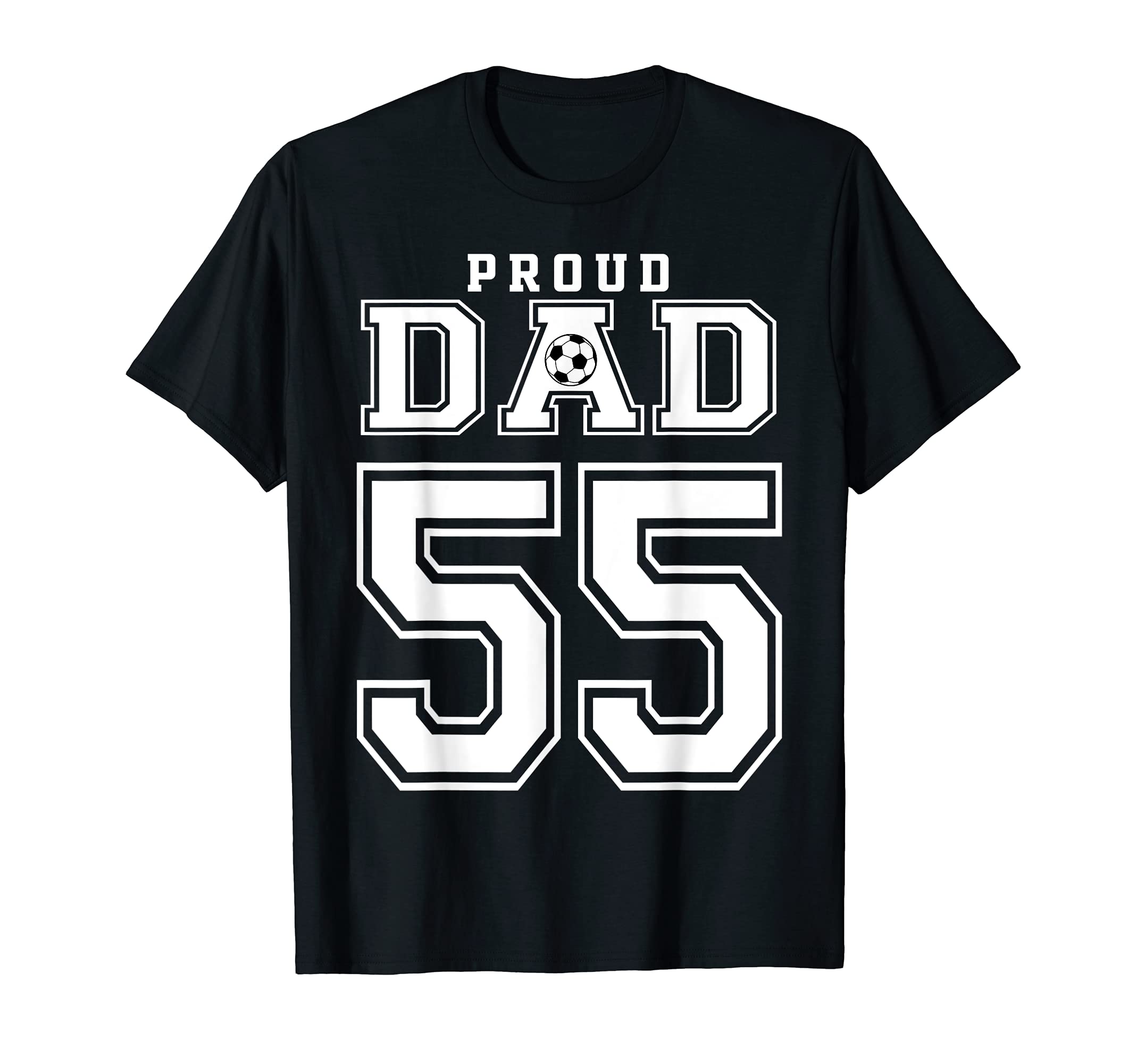 Number 55 Custom Proud Soccer T-Shirt - Fun Novelty Design Men Women