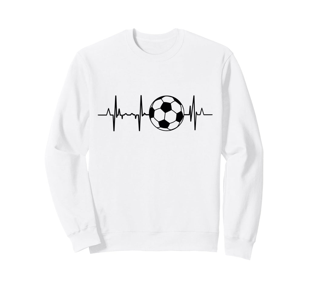 Soccer Ecg Football Heartbeat Sweatshirt - Novelty Apparel for Adults