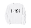 Soccer Ecg Football Heartbeat Sweatshirt - Novelty Apparel for Adults