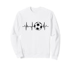 Soccer Ecg Football Heartbeat Sweatshirt - Novelty Apparel for Adults