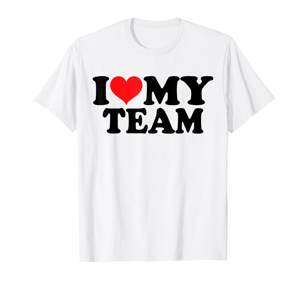 I Love My Team Baseball Basketball T-Shirt - Graphic Print Men Women