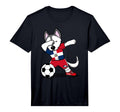 Dabbing Husky Dog Dominican Republic T-Shirt - Graphic Print Unisex