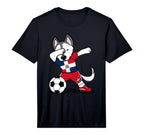 Dabbing Husky Dog Dominican Republic T-Shirt - Graphic Print Unisex