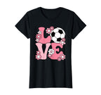 Groovy Soccer Love Soccer Player T-Shirt - Novelty Apparel for Adults